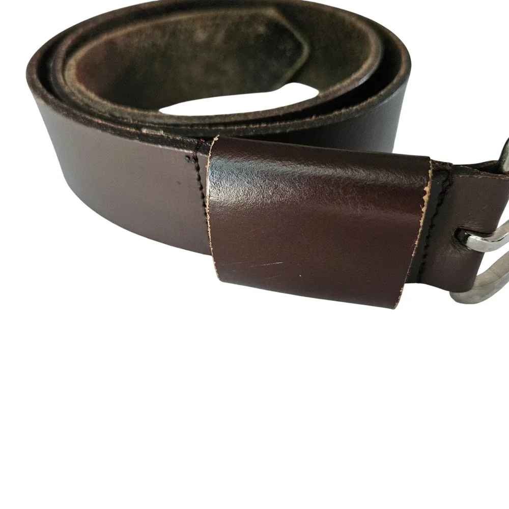 Genuine Leather Belt Brown Made in India Men's Size 36 Casual Jean Belt